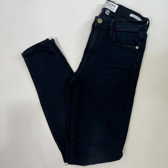 Frame Le High Distressed Skinny Jeans In Portofino Sz 25 - Picture 2 of 9